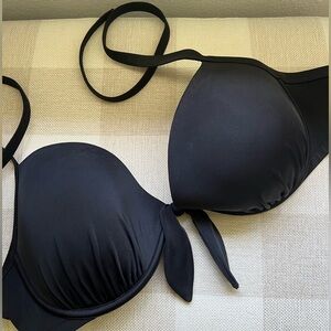 Set (2) of Black Bikini Swim Tops - 34DDD